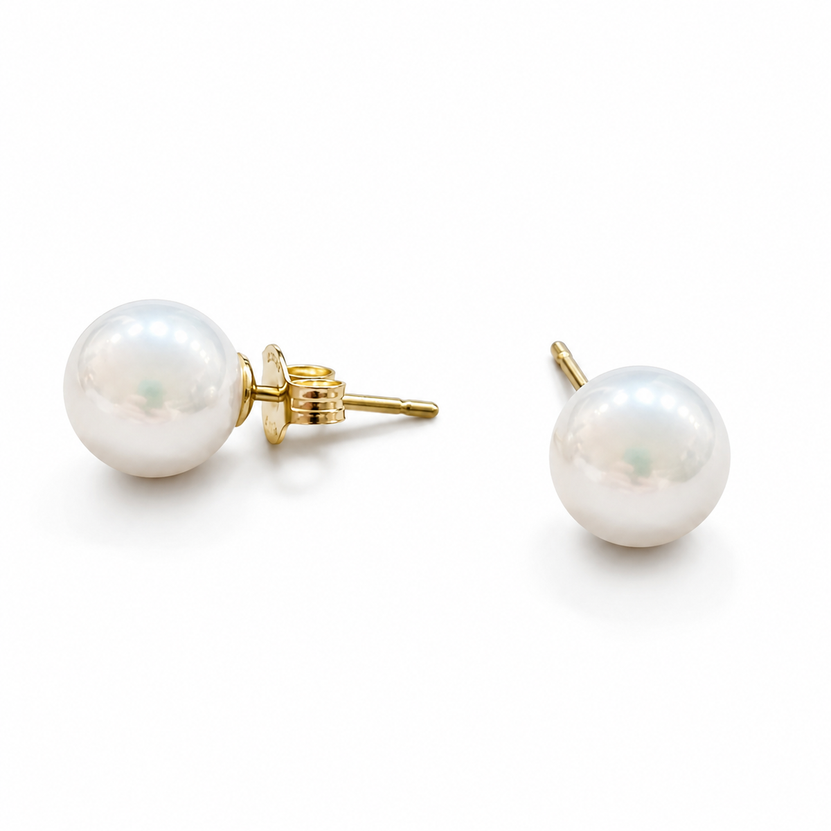 Pendiente Perla AAA con oro 18k 9-10mm