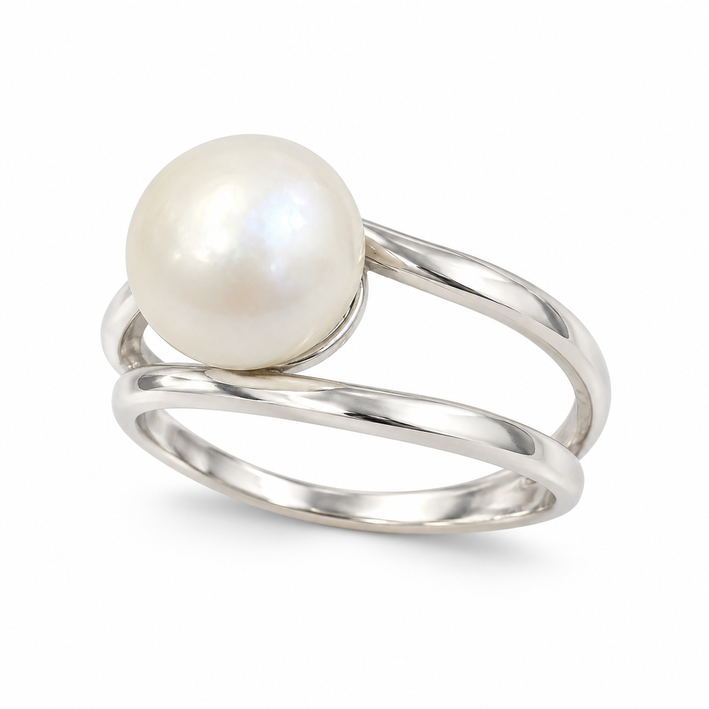Anillo Dos Niveles de Perla