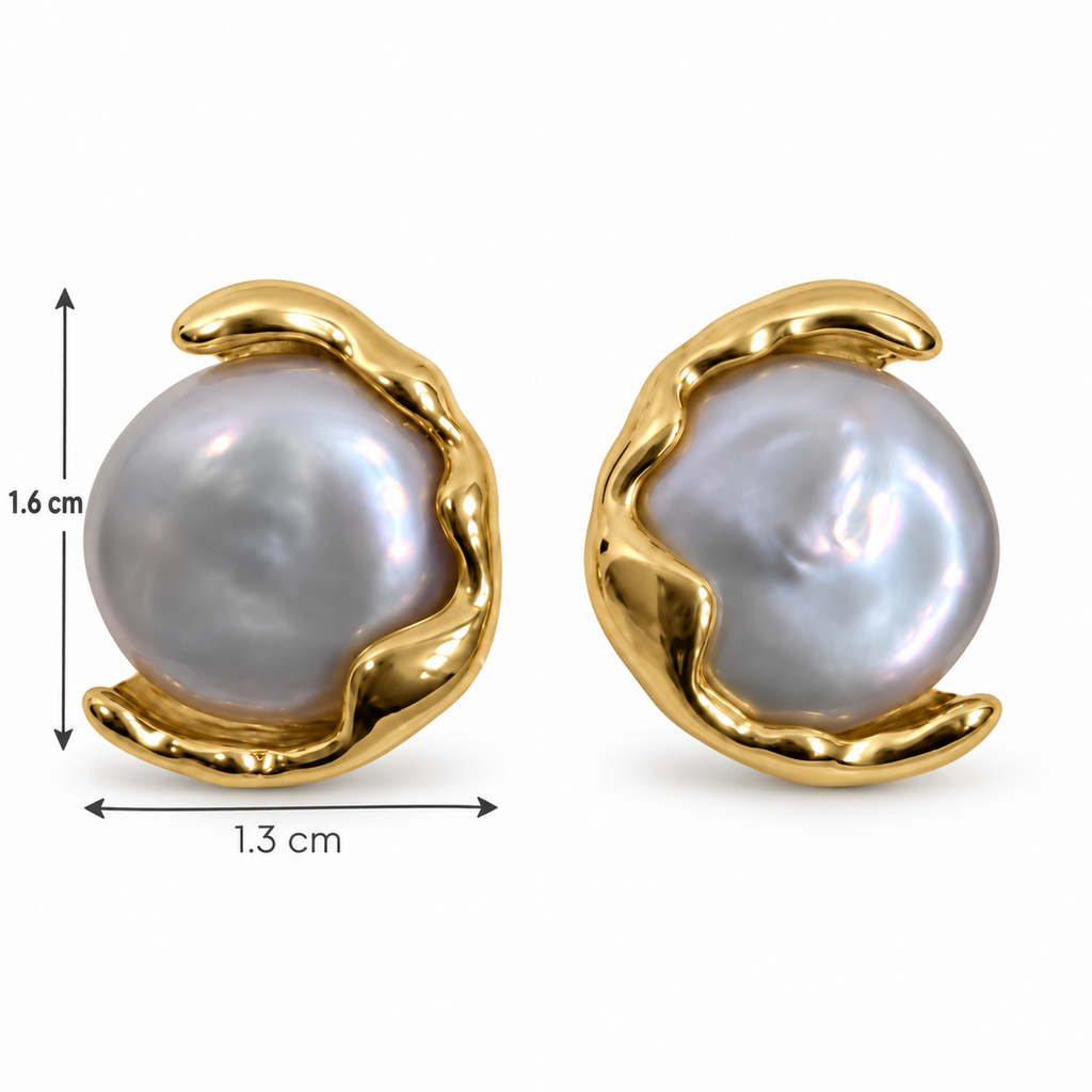 Pendientes Media Luna Nácar