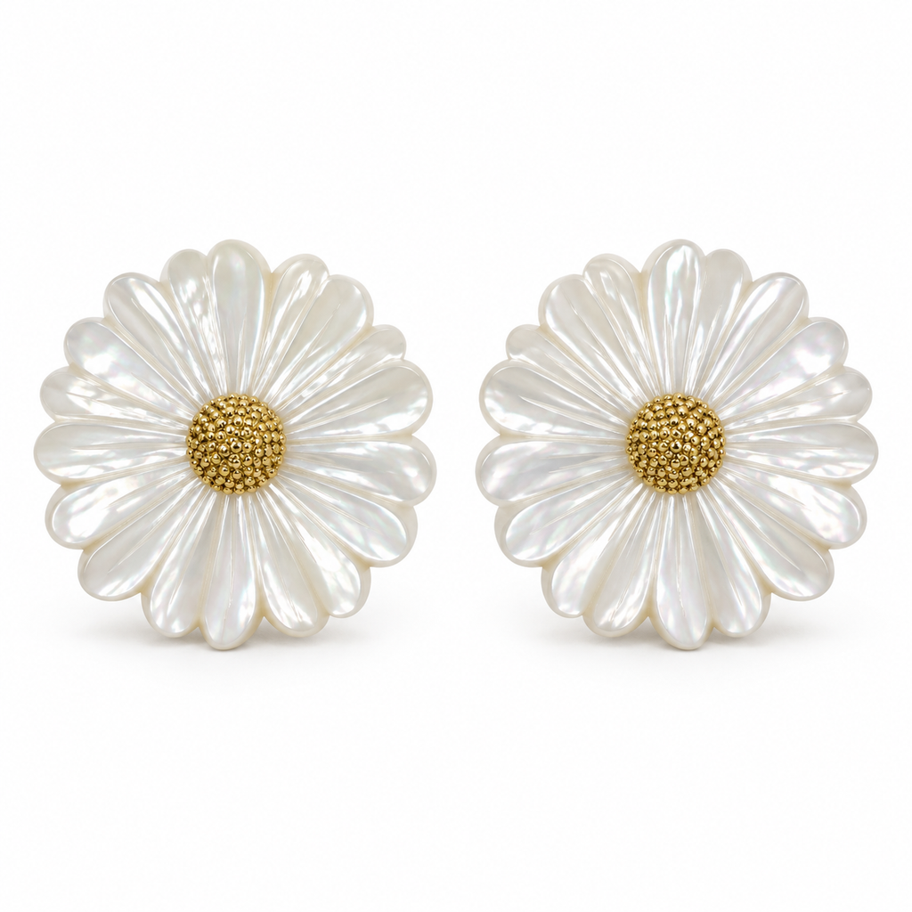 Pendientes Flor Nácar Multipétalo