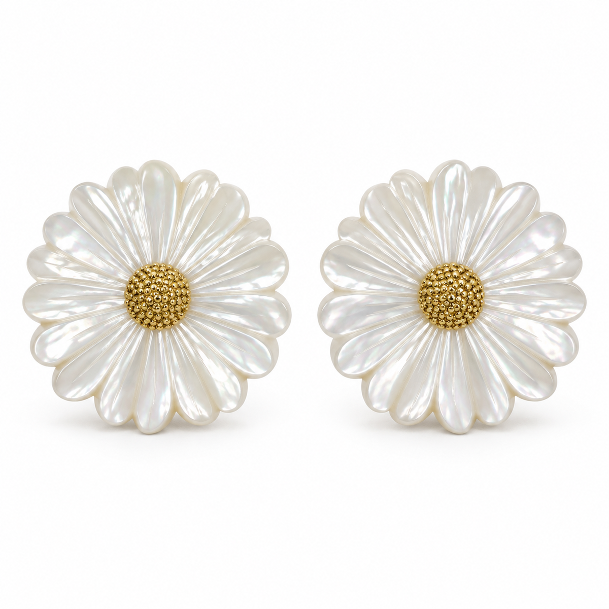 Pendientes Flor Nácar Multipétalo