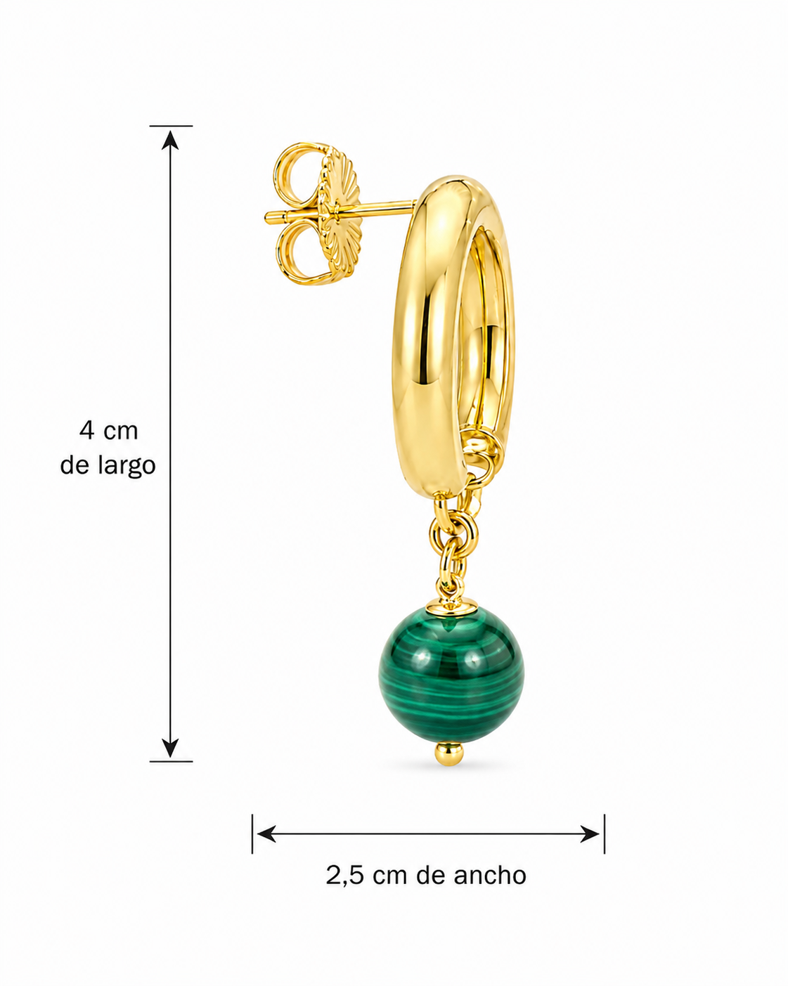 Pendientes Ébano Perla