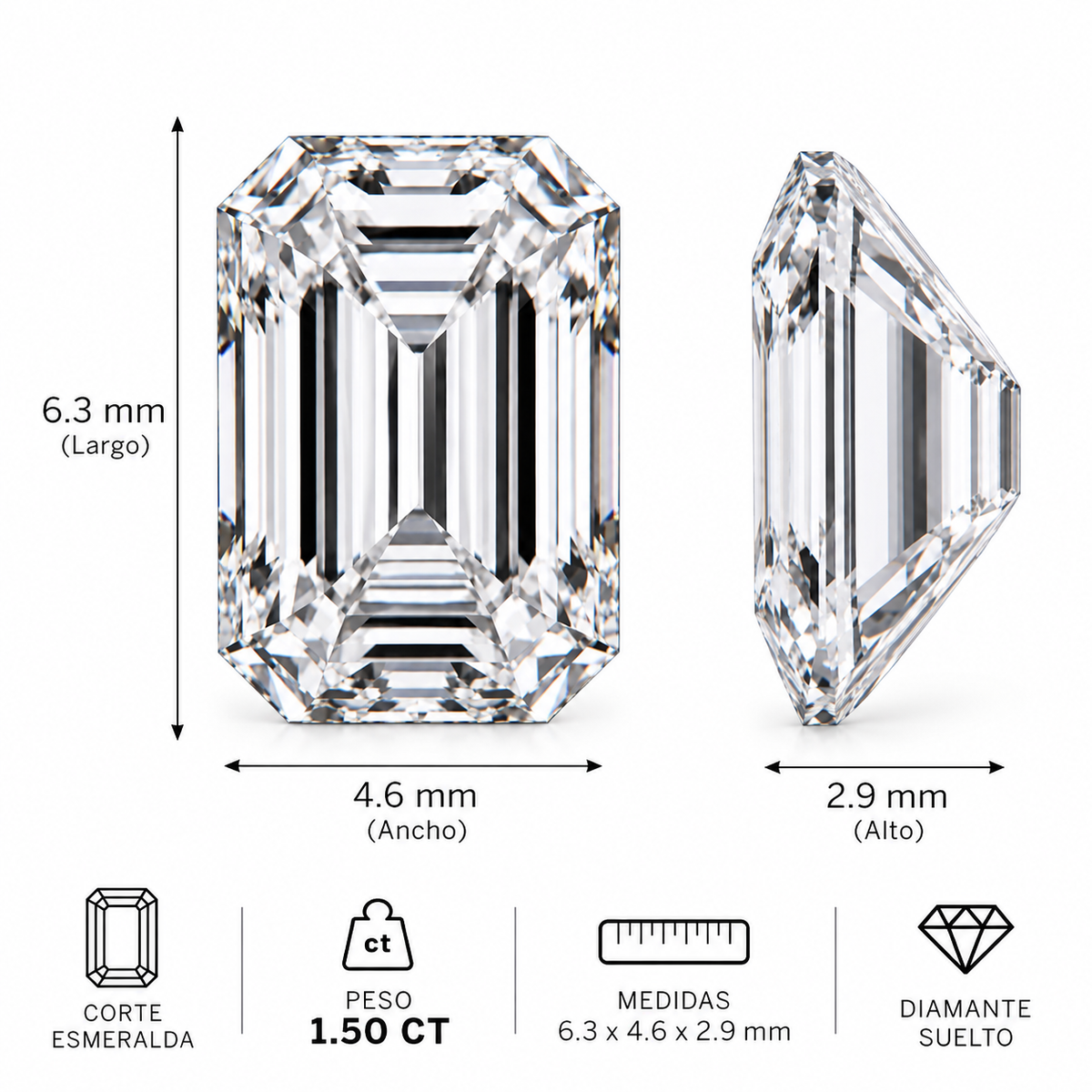 Diamante de Laboratorio Talla Fantasía - 1,5ct