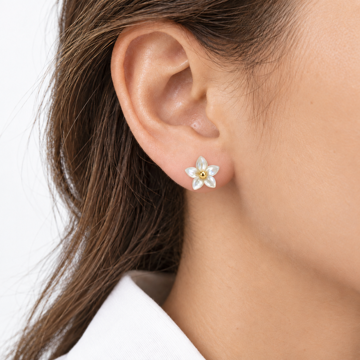 Pendientes Florecilla Nácar