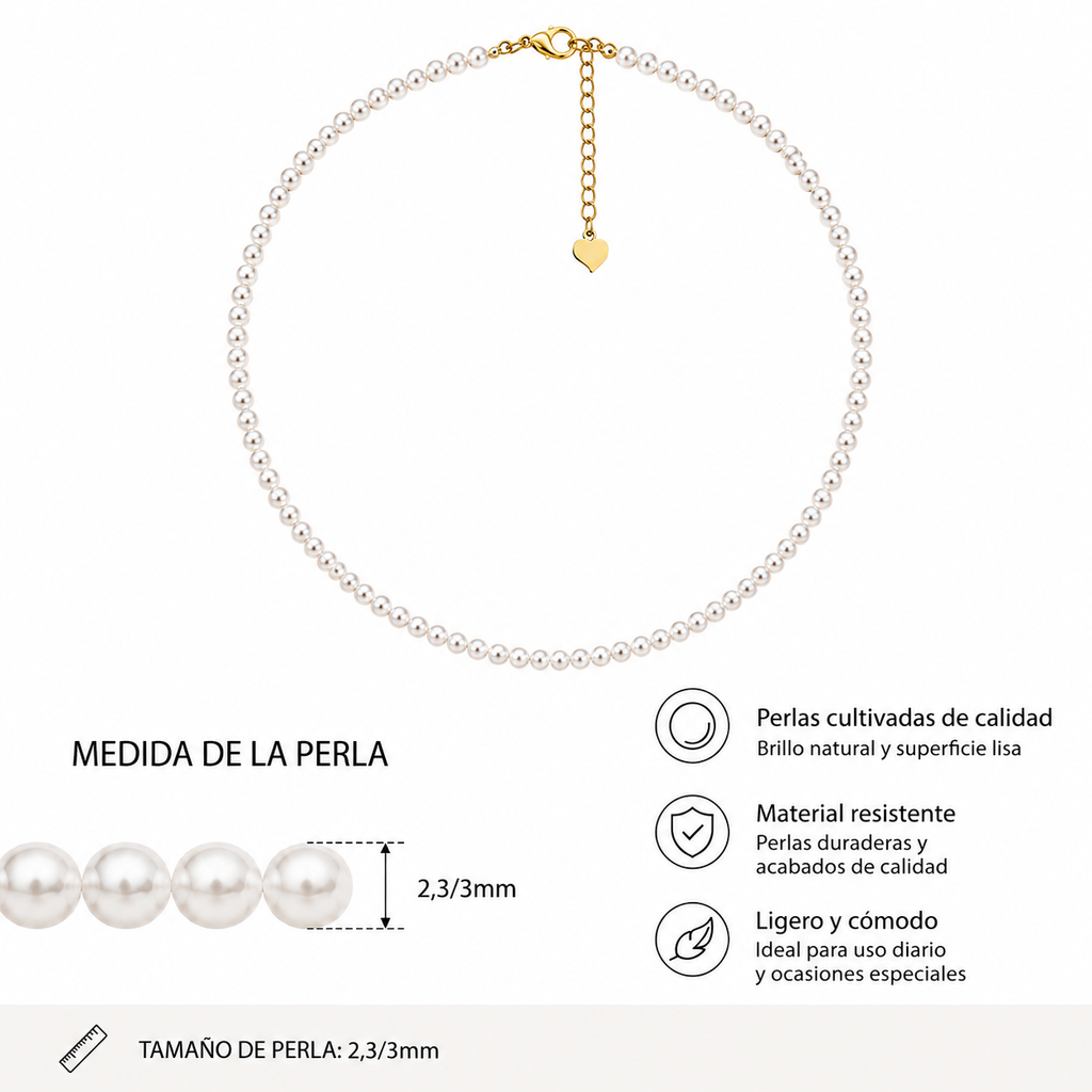 Collar Perla 2,5 a 3mm