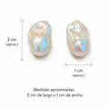 2 Perlas barrocas cultivadas de 2 x 1cm