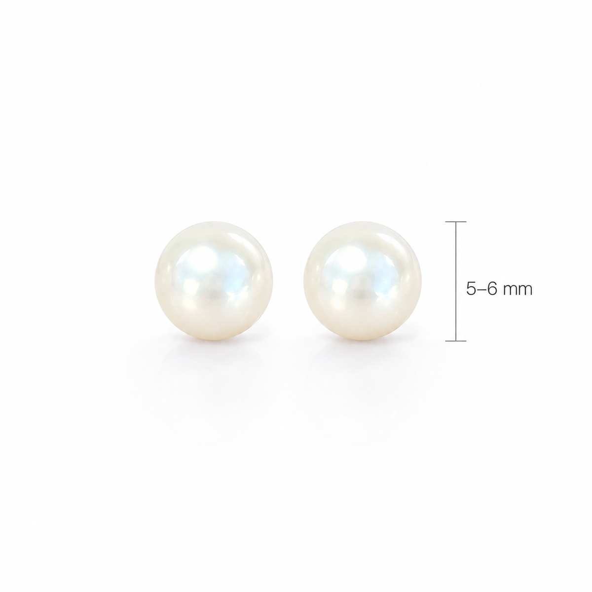2 perlas Redondas 5-6mm