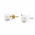 Pendiente Perla AAA con oro 18k 7-8mm