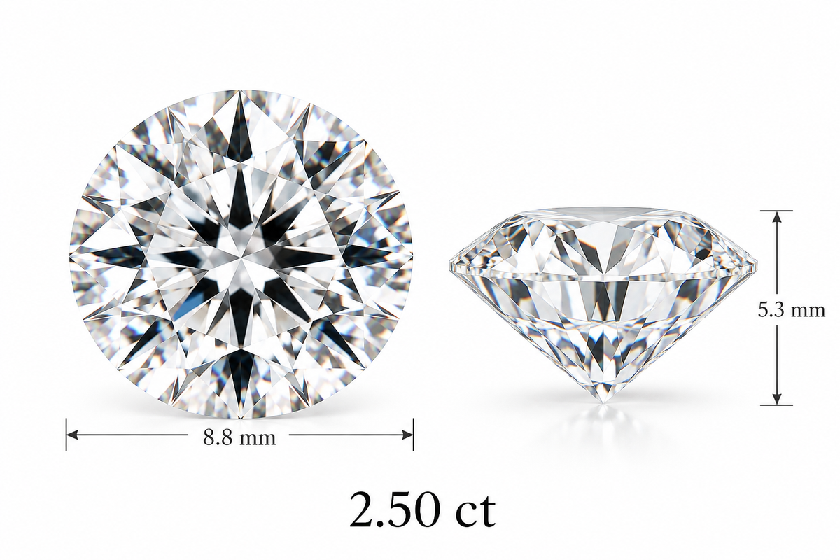 Diamante de Laboratorio Talla Brillante - 2,5ct