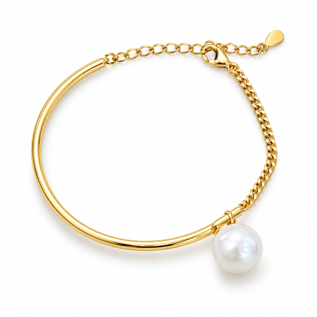 Pulsera Semirrígida con Perla