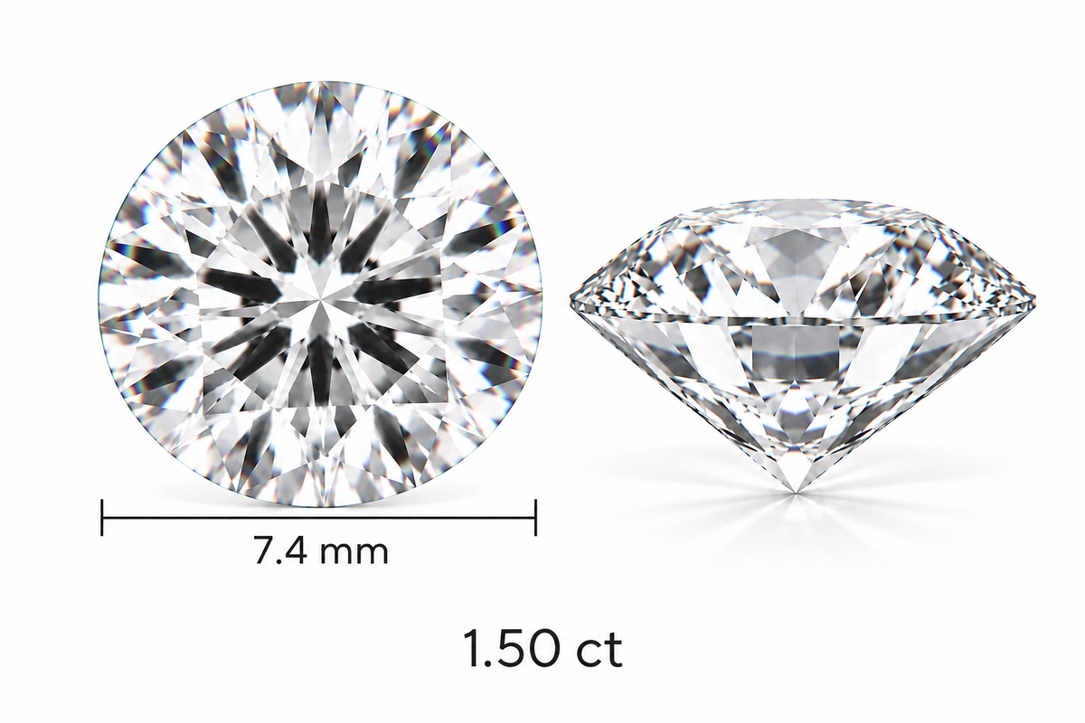 Diamante de Laboratorio Talla Brillante - 1,5ct
