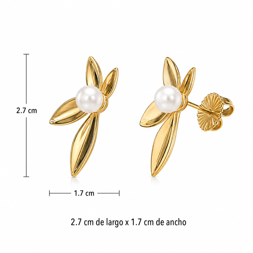Pendientes Flora Perla