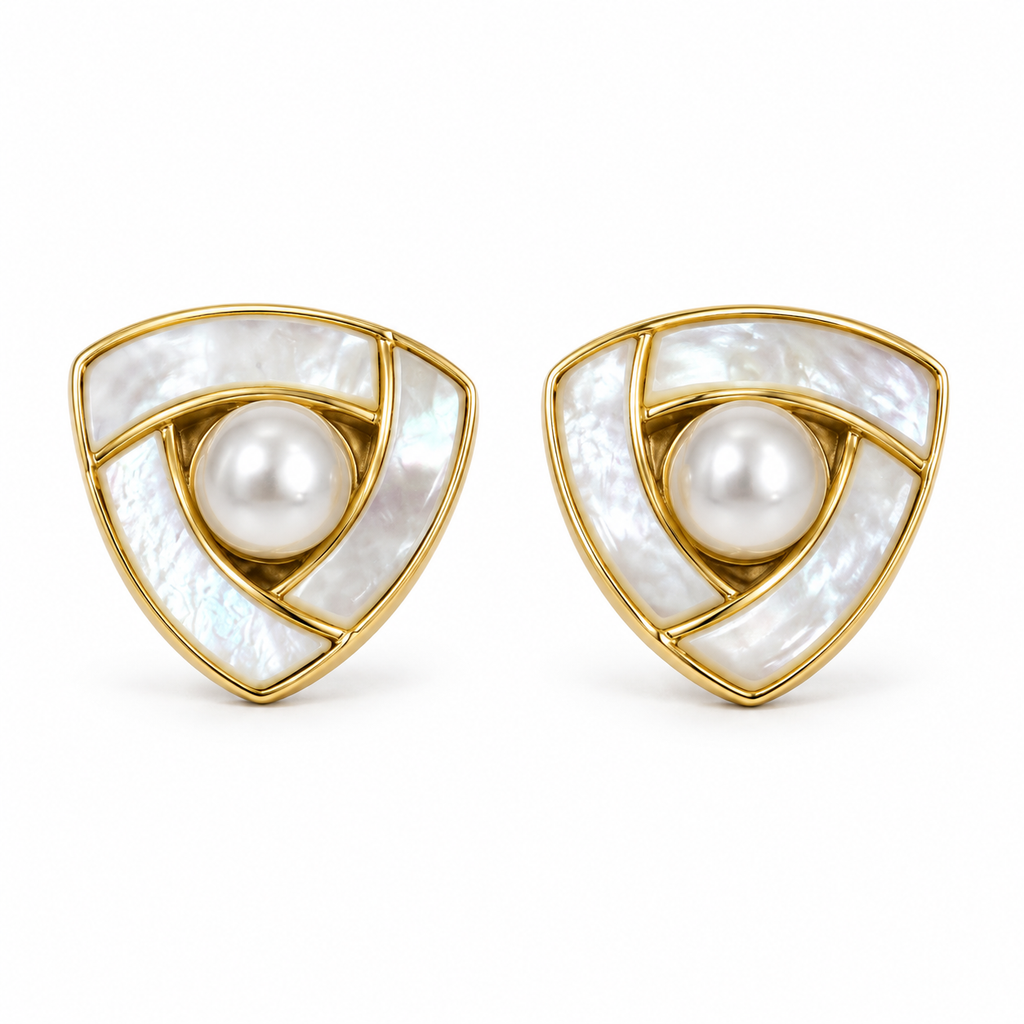 Pendientes Triángulo Nácar