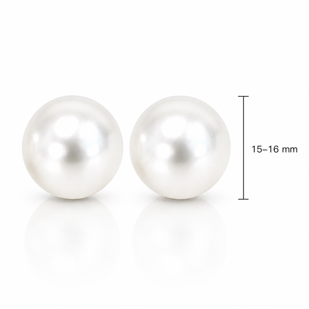 2 Perlas Redondas Cultivadas 15-16mm