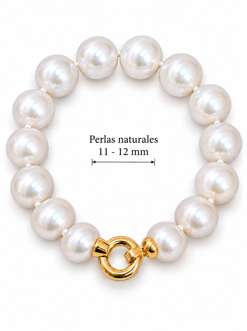 Pulsera Perla Redonda Premium 11/12 mm