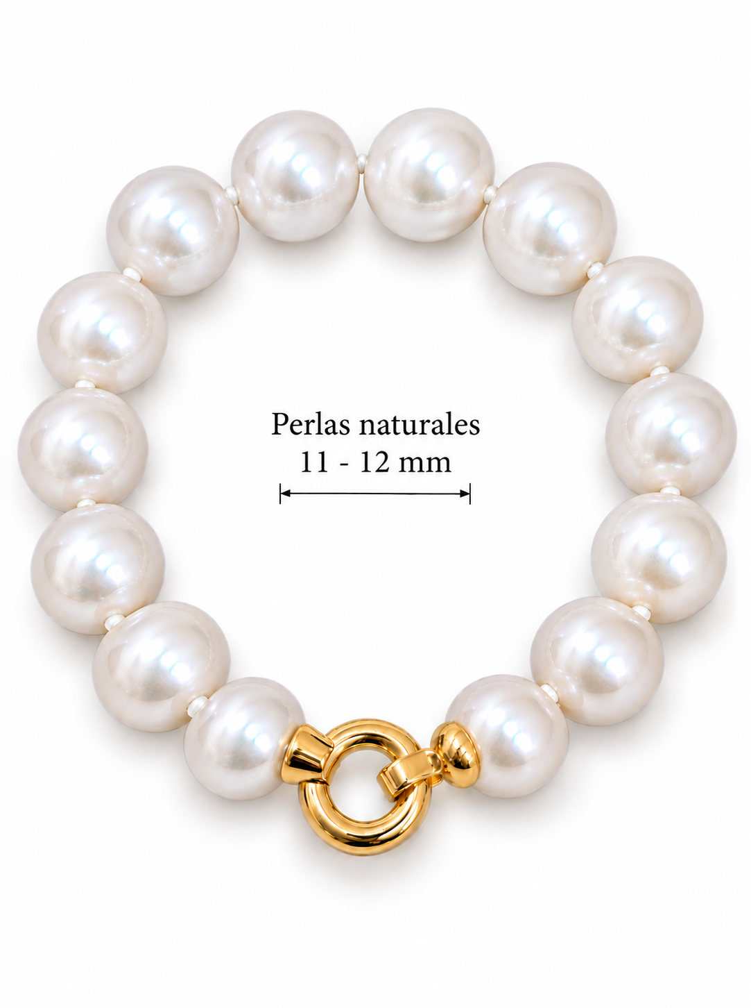 Pulsera Perla Redonda Premium 11/12 mm
