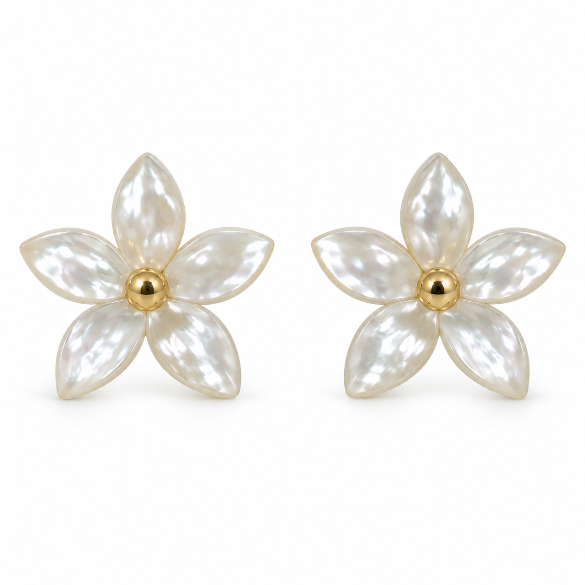 Pendientes Flor Nácar Estrella