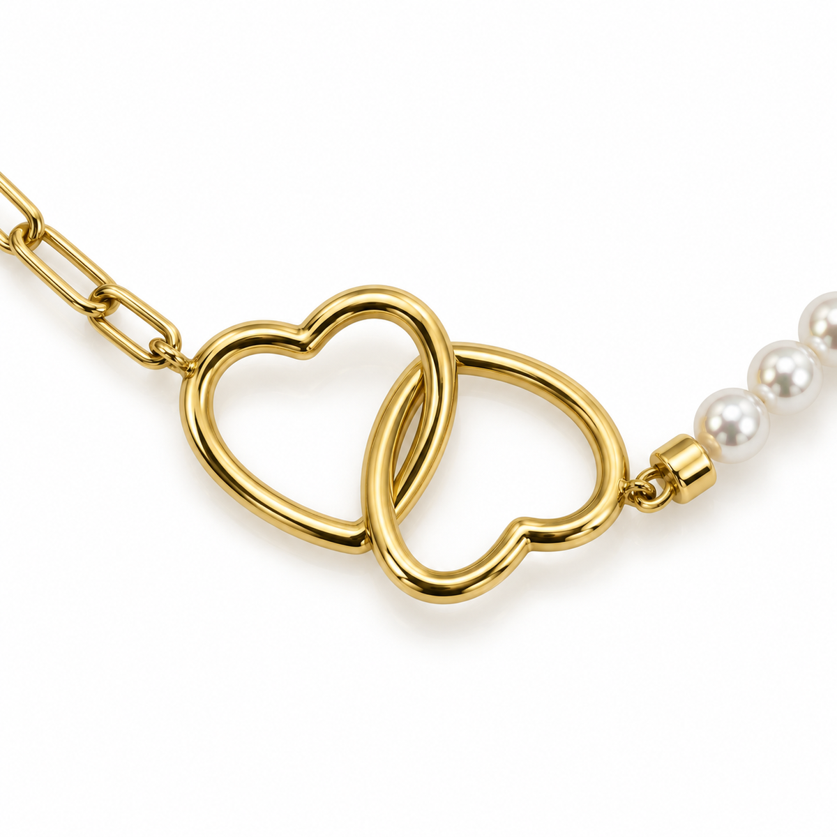 Collar Corazones Entrelazados