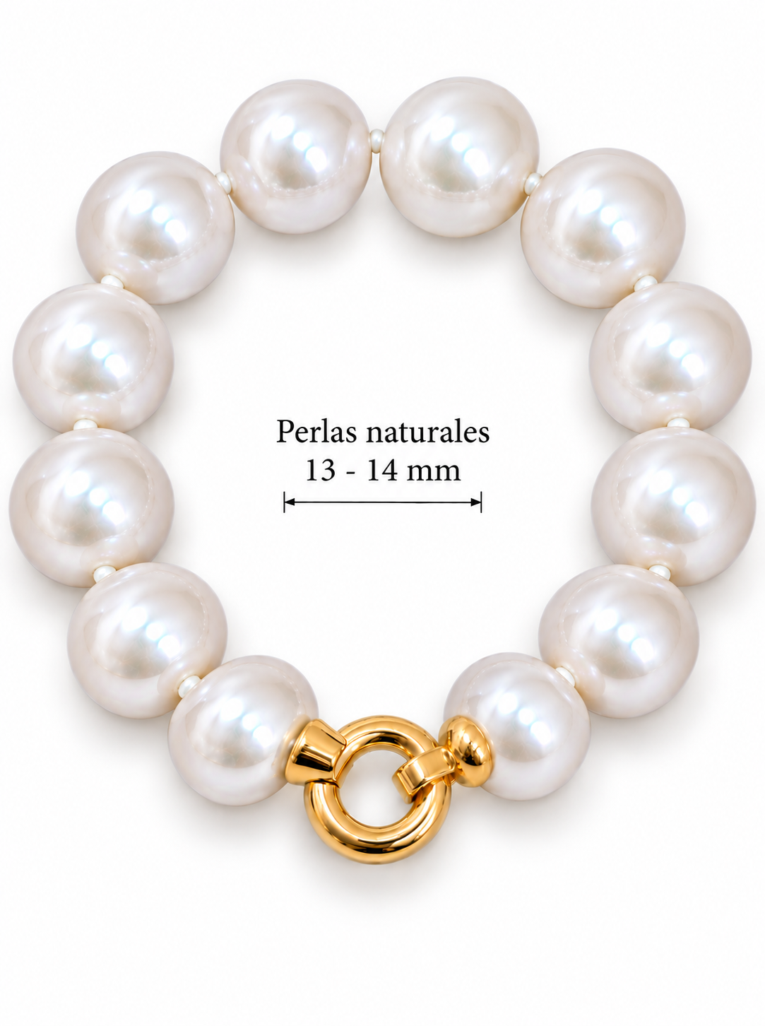 Pulsera Perla Redonda Premium 13/14 mm