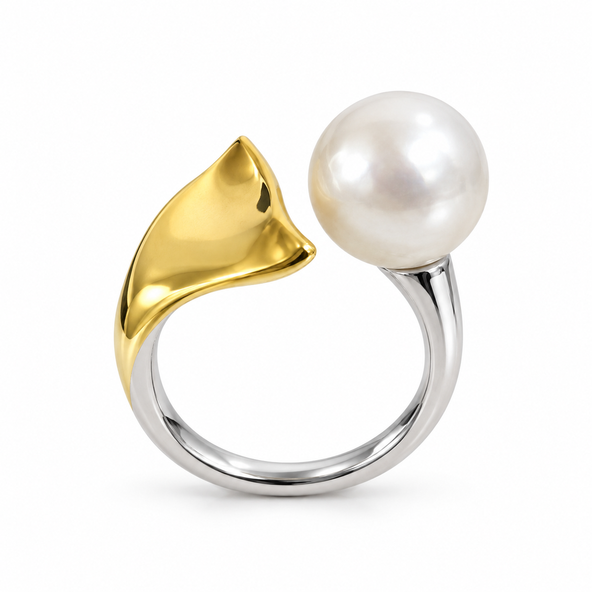Anillo Semi Bicolor Perlado