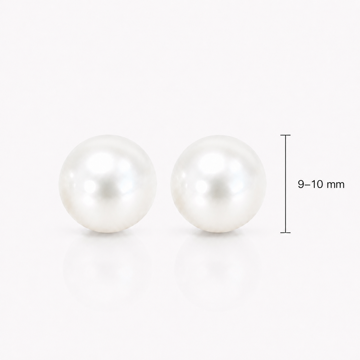 2 Perlas Redondas Cultivadas de 9-10mm