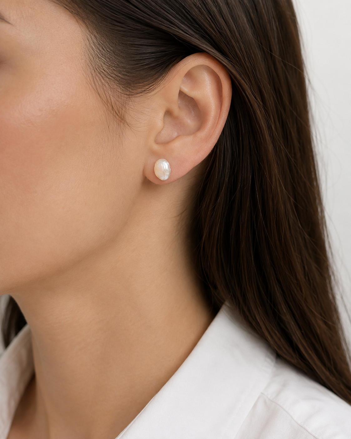 Pendientes Keishi Barroca 1cm aprox