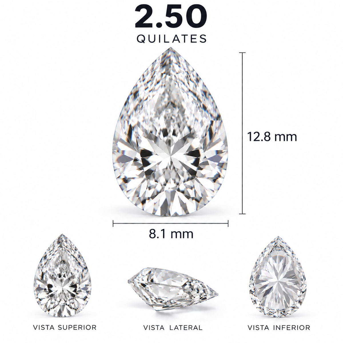 Diamante de Laboratorio Talla Fantasía - 2,5ct