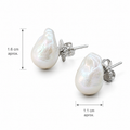 Pendientes Barroco con Presión 1,6 x 1,1cm