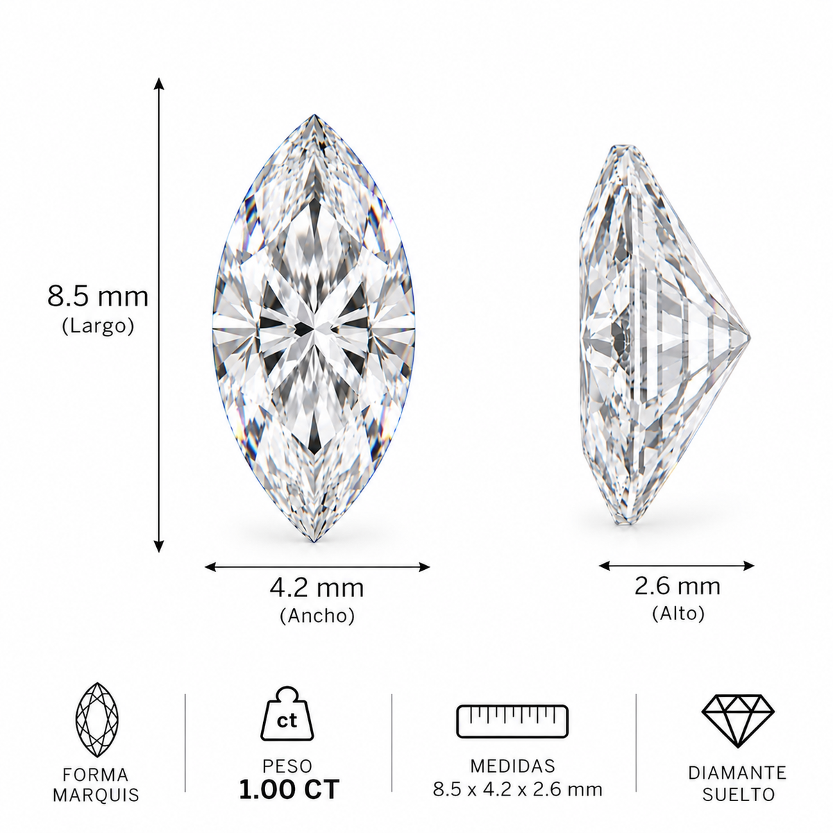 Diamante de Laboratorio Talla Fantasía - 1ct
