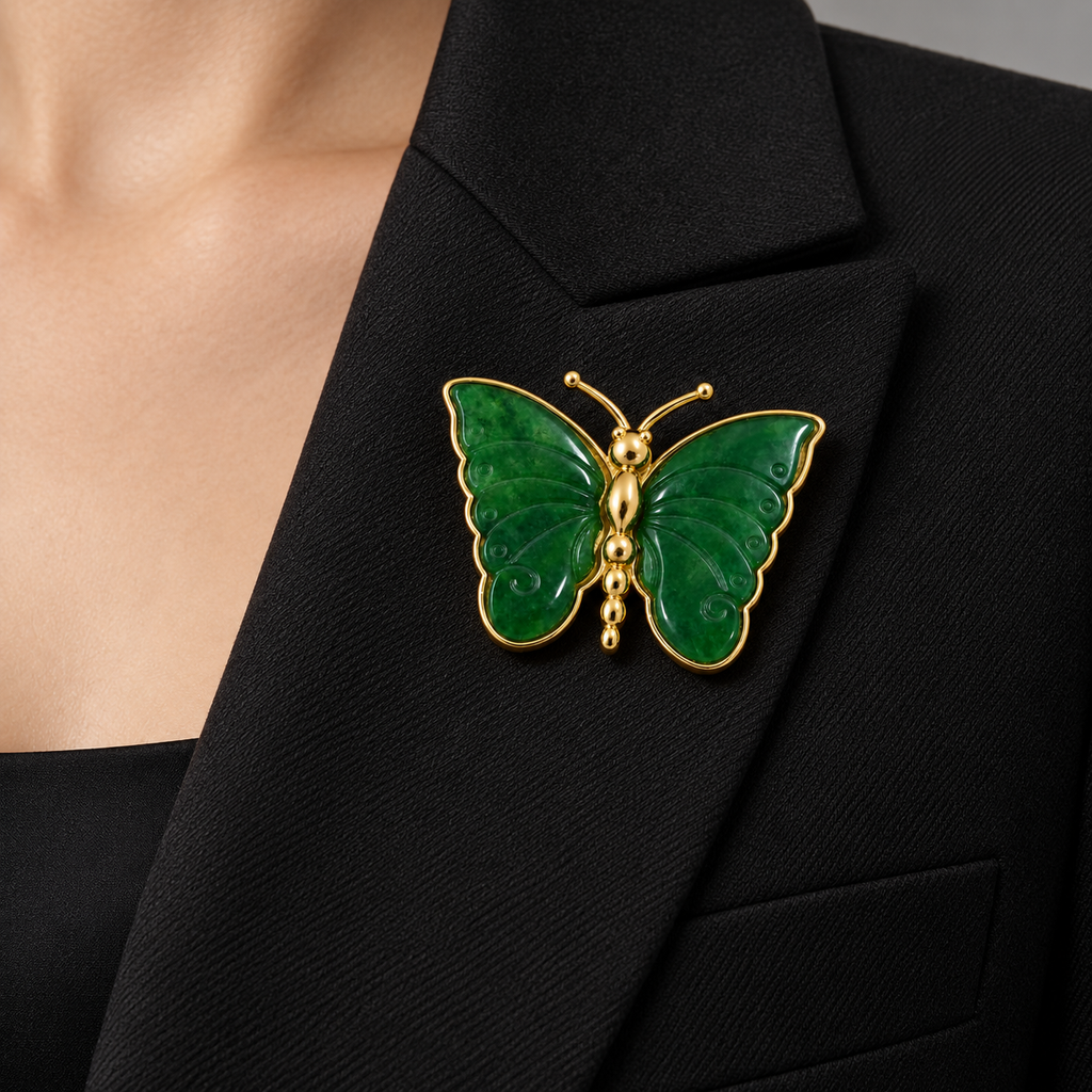 Broche Mariposa Esmeralda