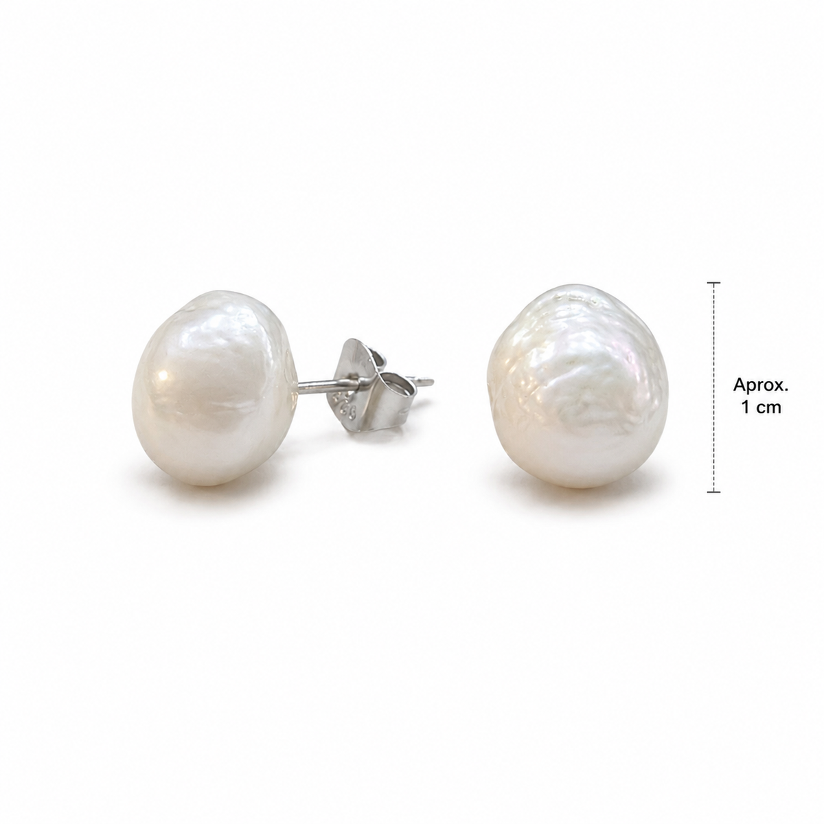 Pendientes Luna Barroca 1cm