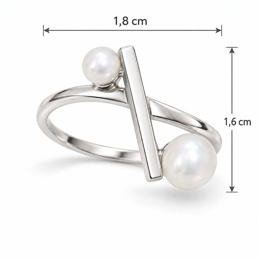 Anillo Dúo de Perlas