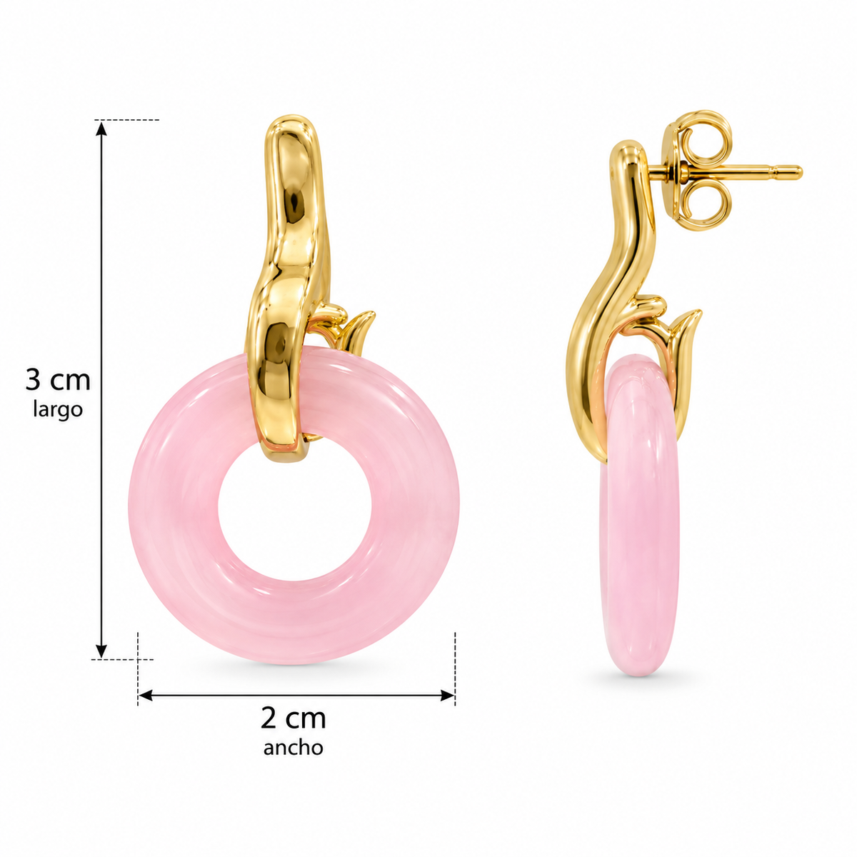 Pendientes Rosa