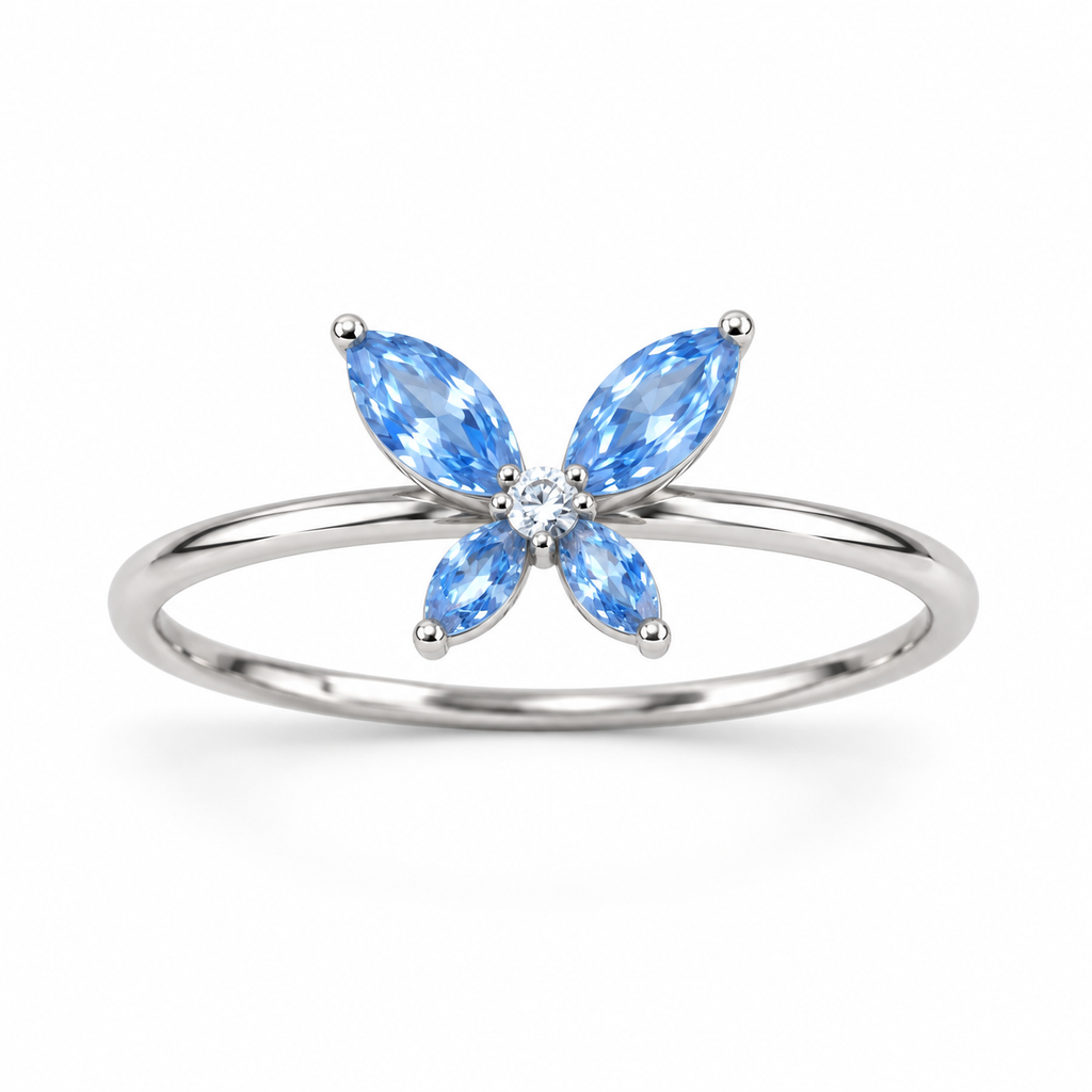 Anillo Mariposa Azul