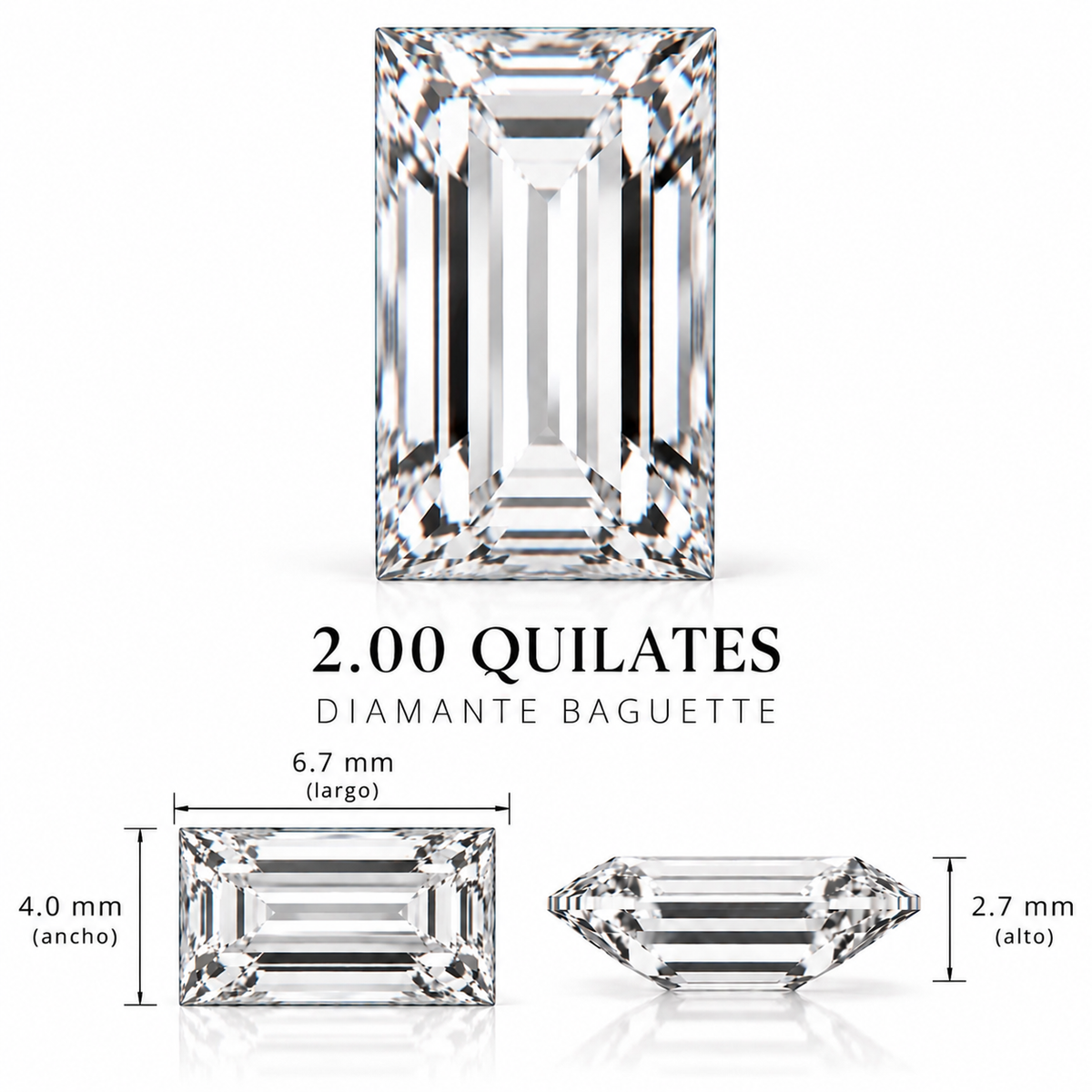 Diamante de Laboratorio Talla Fantasía - 2ct