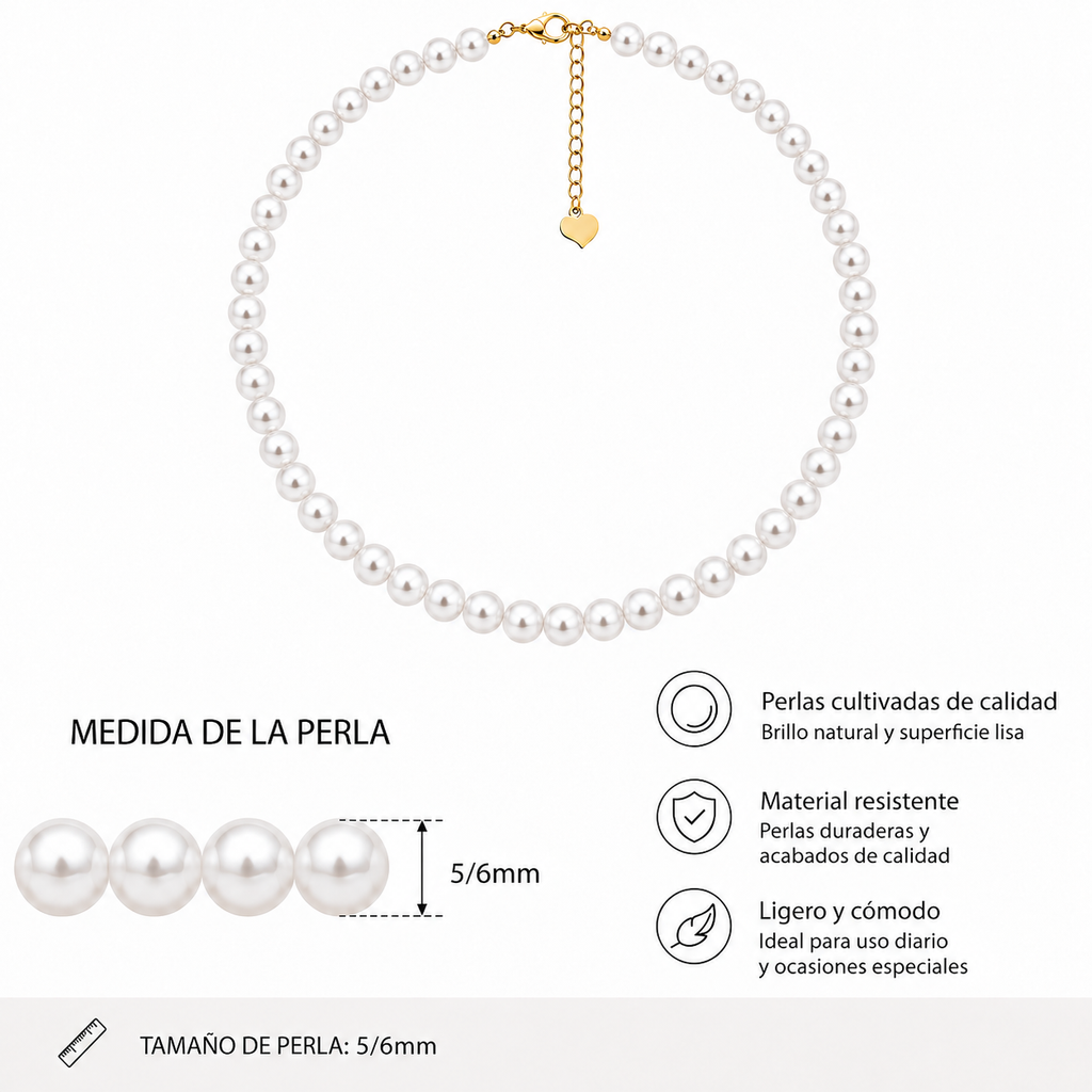 Collar Perla 5 - 6mm