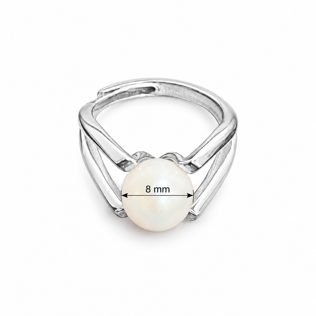Anillo Perla Solitaria