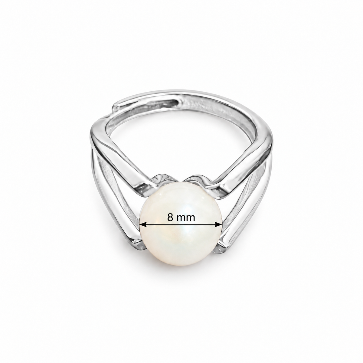 Anillo Perla Solitaria