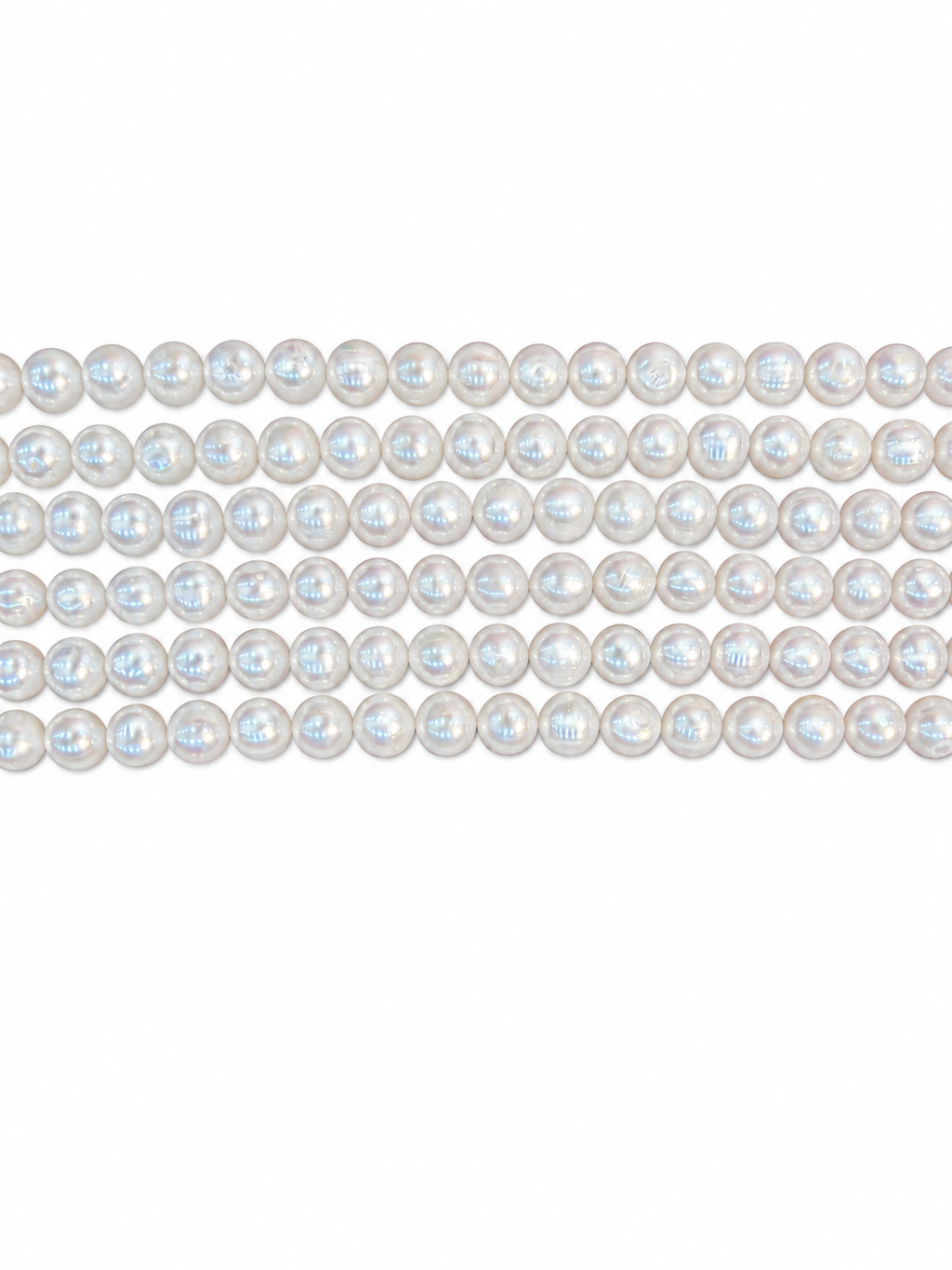 Perlas Redonda de Agua Dulce 8–9 mm | Hilo 40cm