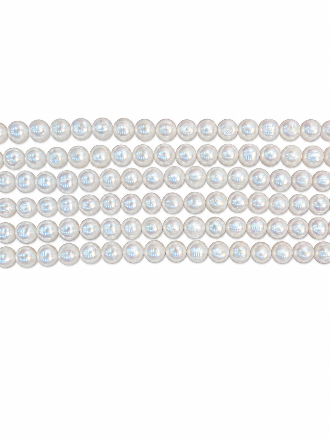 Perlas Redonda de Agua Dulce 8–9 mm | Hilo 40cm