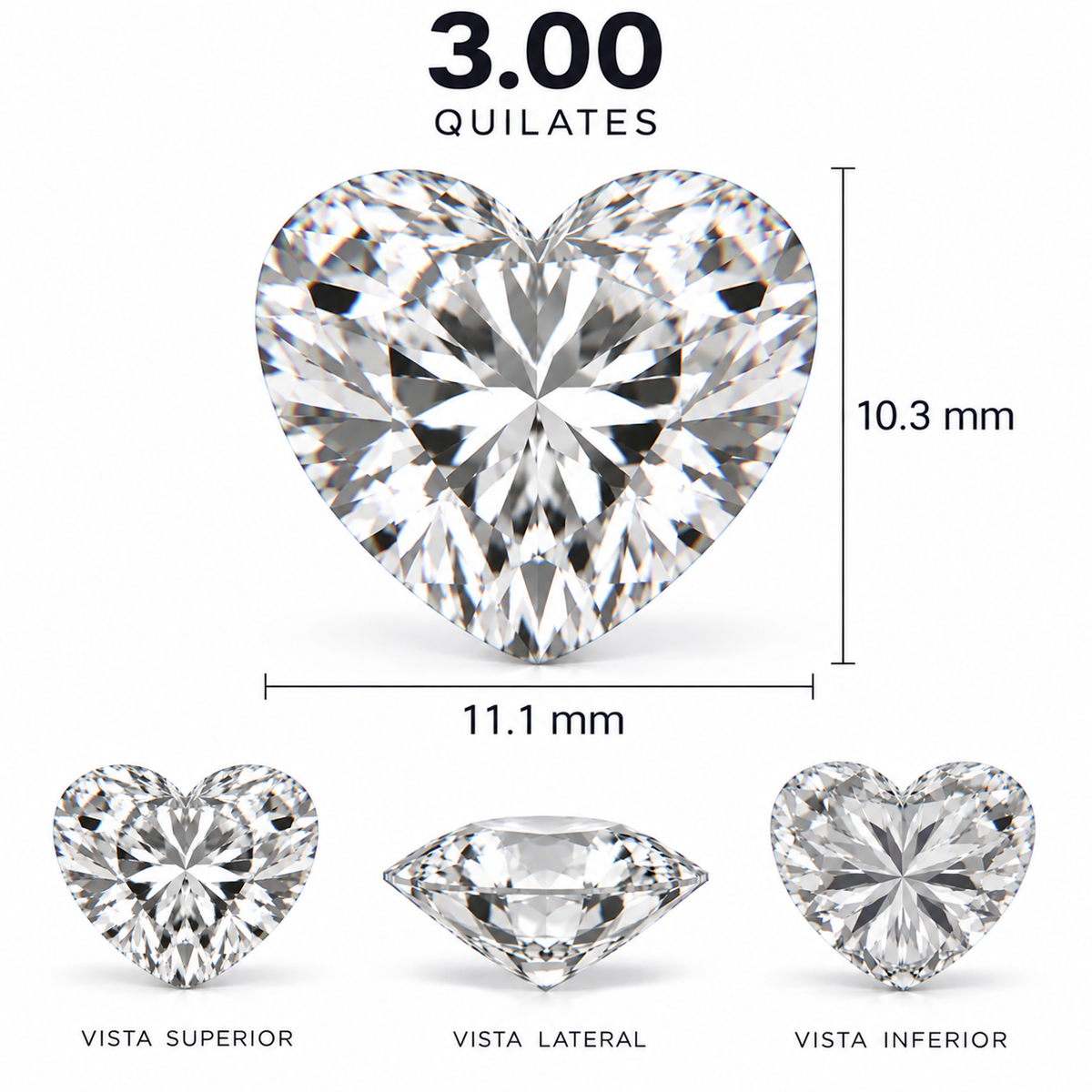 Diamante de Laboratorio Talla Fantasía - 3ct