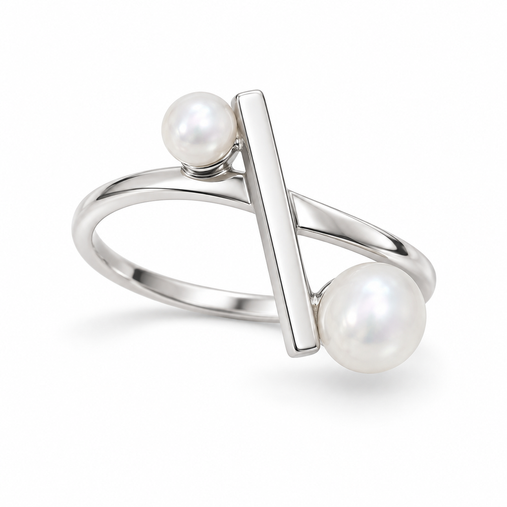 Anillo Dúo de Perlas