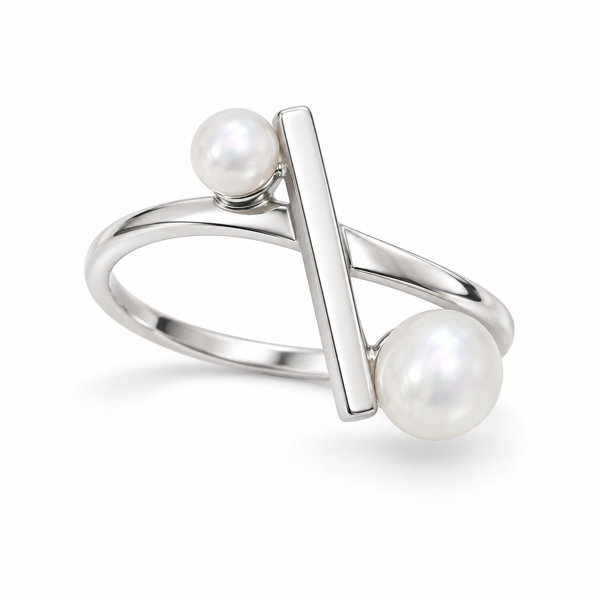 Anillo Dúo de Perlas