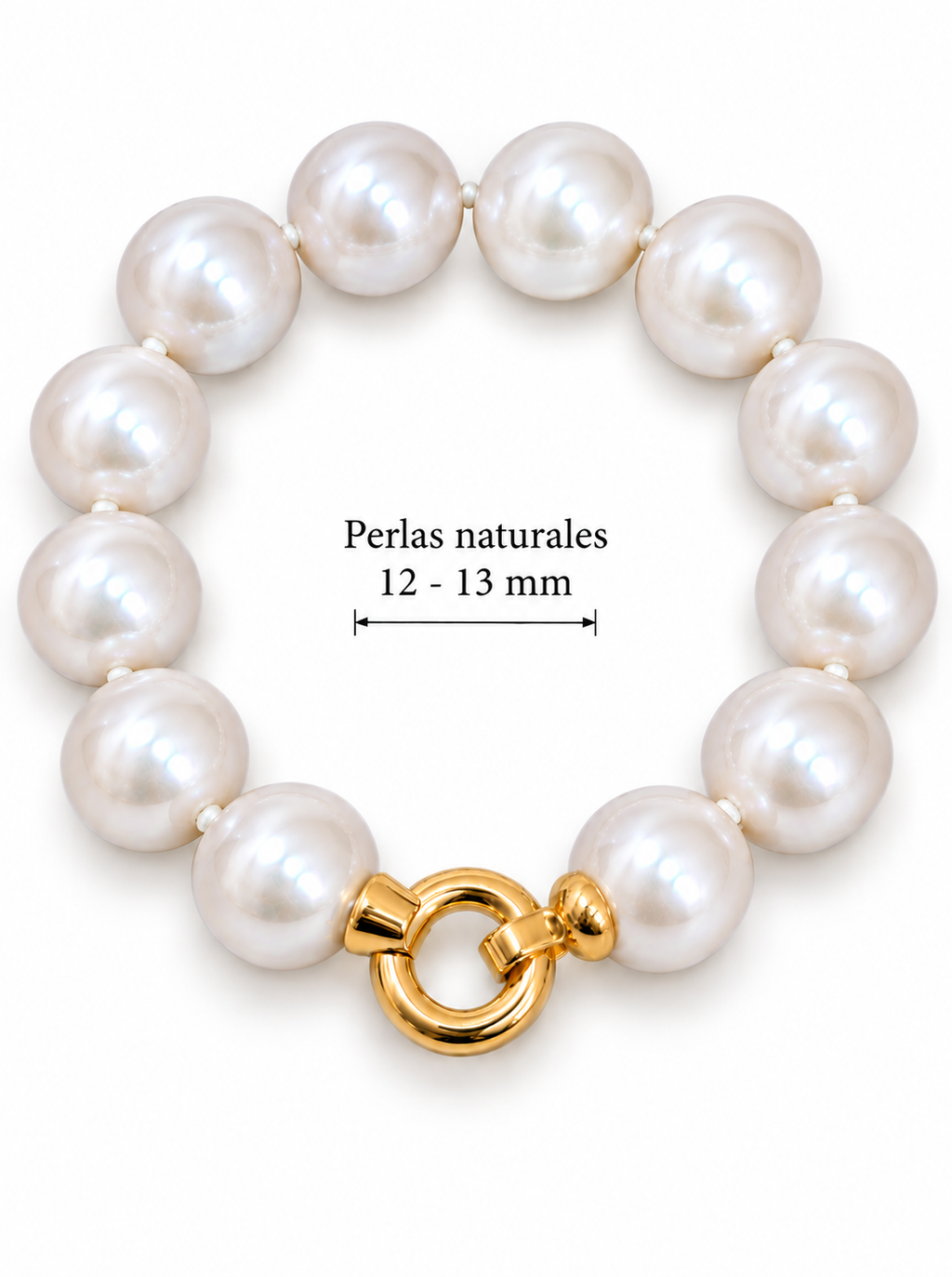 Pulsera Perla Redonda Premium 12/13 mm