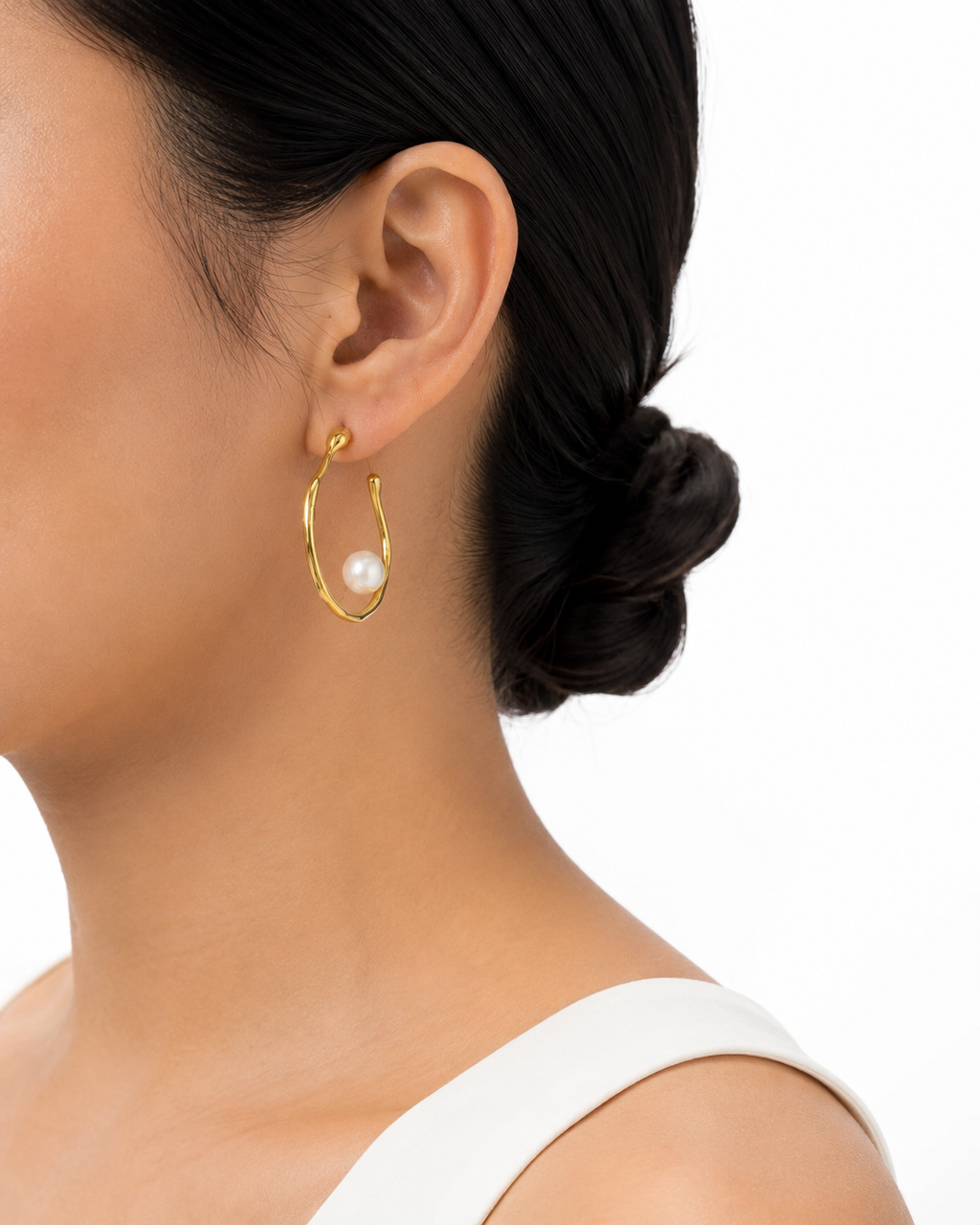 Pendientes Luna de Perla