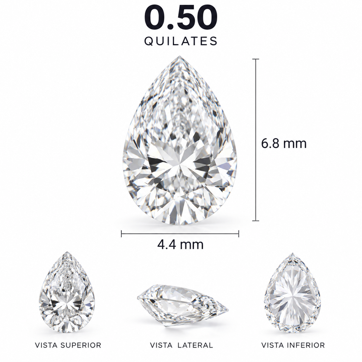 Diamante de Laboratorio Talla Fantasía - 0,5ct