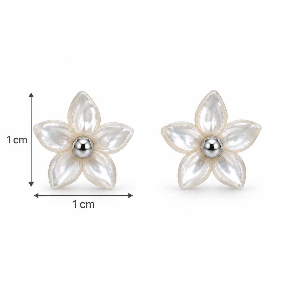 Pendientes Florecilla Nácar
