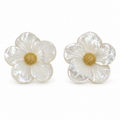 Pendientes Flor de Nácar Dorada