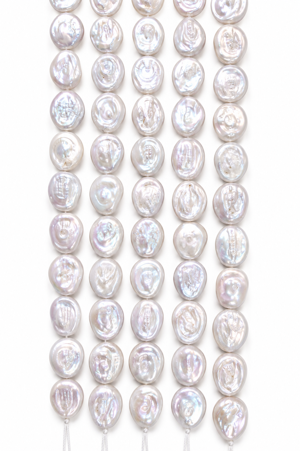 Perlas Barrocas de Agua Dulce 2 x 1.7cm – Hilo 40 cm