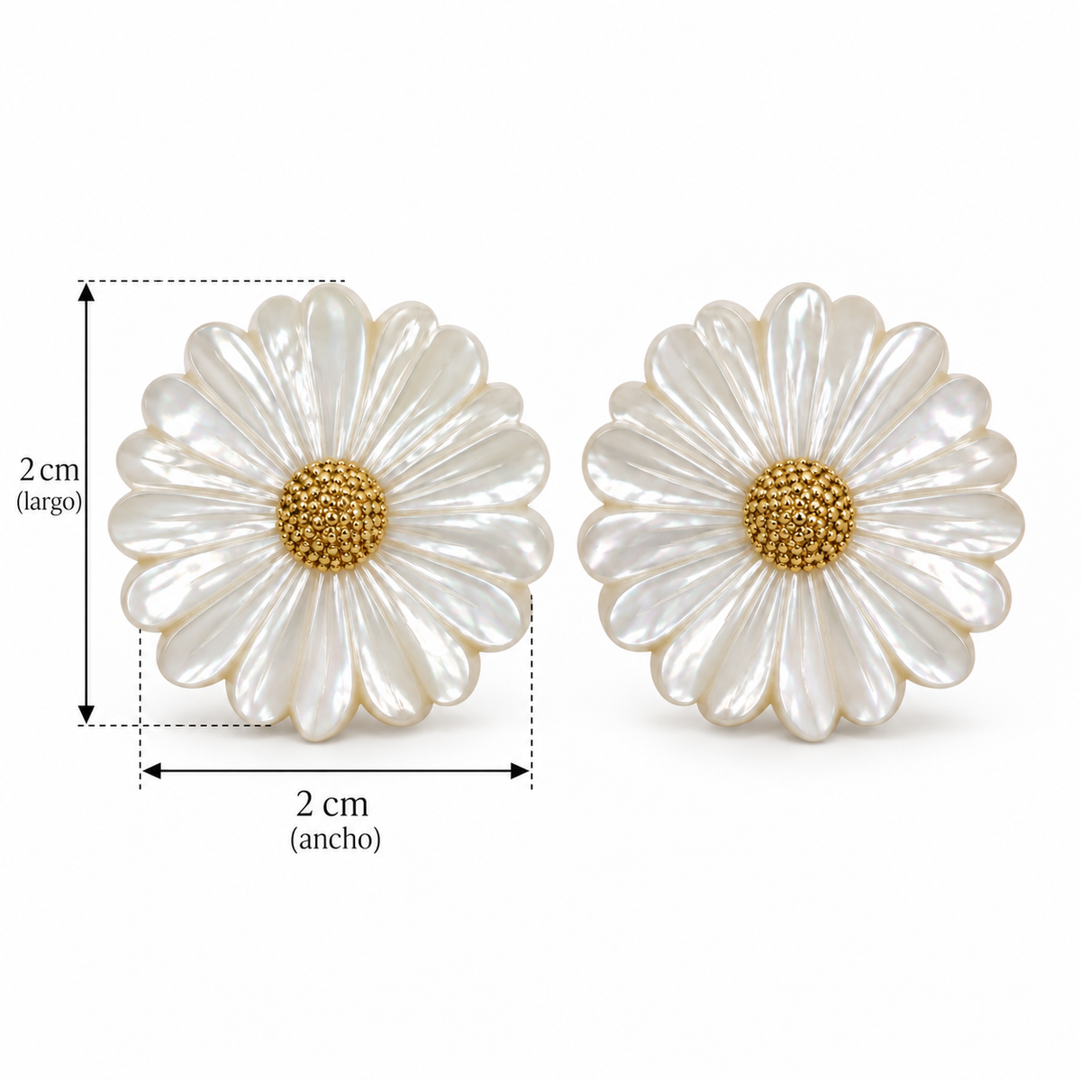 Pendientes Flor Nácar Multipétalo